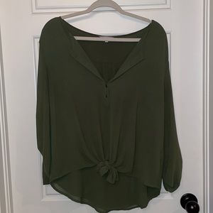 Naked Zebra Blouse with Tie